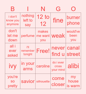 Sombrcord BINGO Card