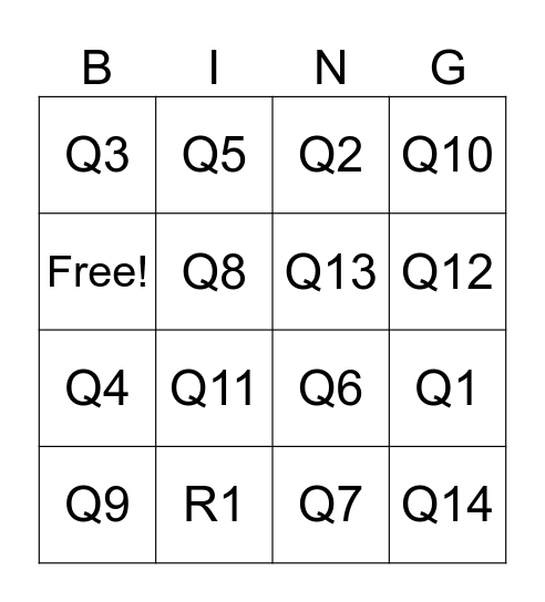 CSSD 2231 Week 3 Bingo Card