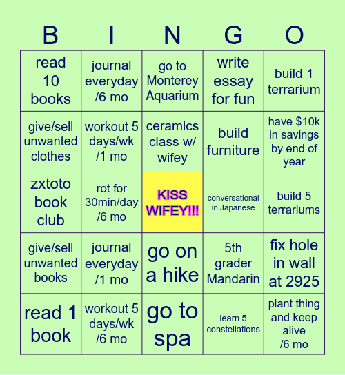 ZXTOTO 2026 BINGO!!! Bingo Card