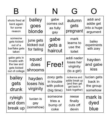 2026 bingo Card