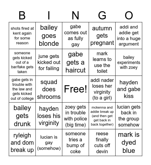2026 bingo Card