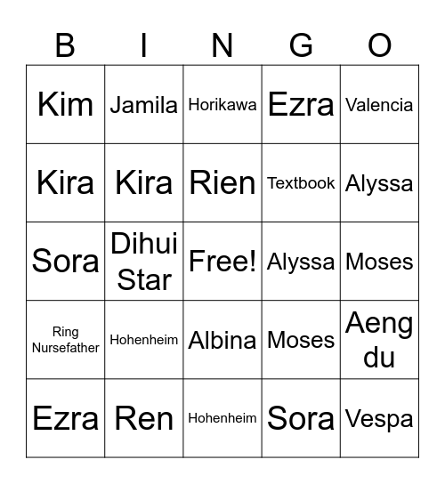 Who dies in part 3 Bingo Card