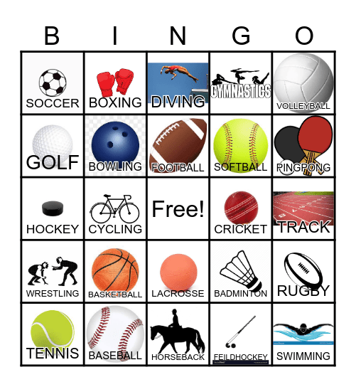 SPORTS Bingo Card