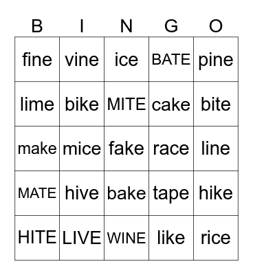 Bingo Card