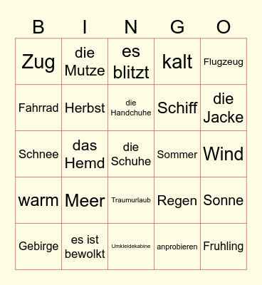 Powtórzenie 3c Bingo Card