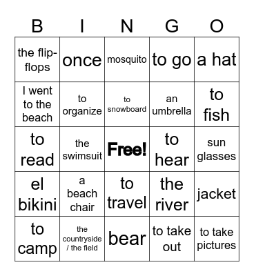 Module 4   1-7 Bingo Card