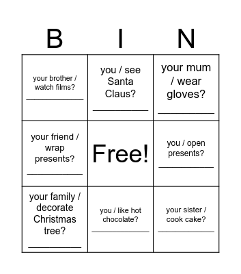 find someone who... Bingo Card