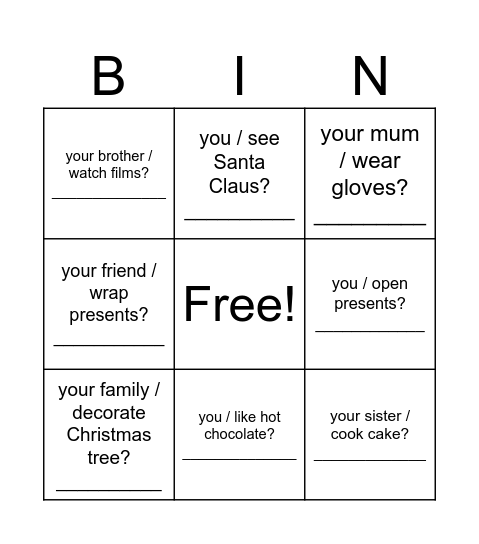 Find someone who... Bingo Card