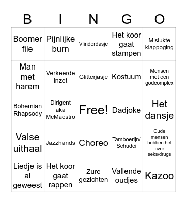 Korendagen Bingo Card
