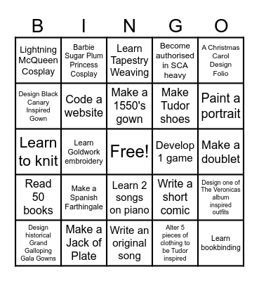 2026 Bingo Card
