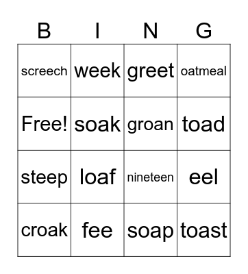 ee/oa BING! Bingo Card