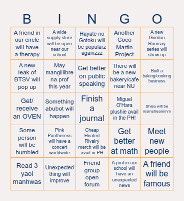 BINGO NI ABUBOTZ Bingo Card