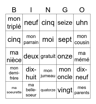 Sarah Himi Bingo Card