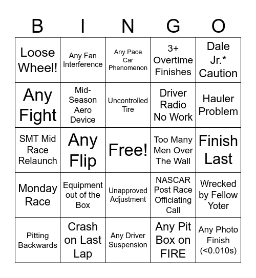 2026 LMC Bingo Card
