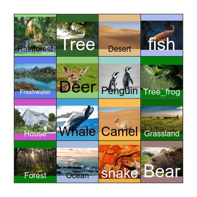 Habitat Bingo Card