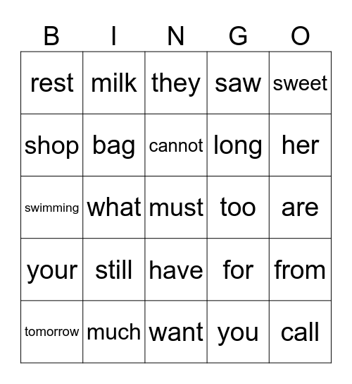 Yellow book 2 Bingo Card