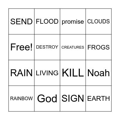 Genesis 9:11-13 Bingo Card