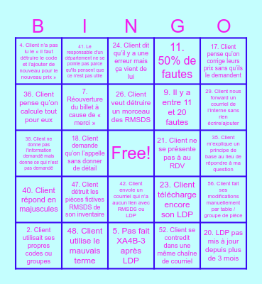 TOIDI Bingo Card