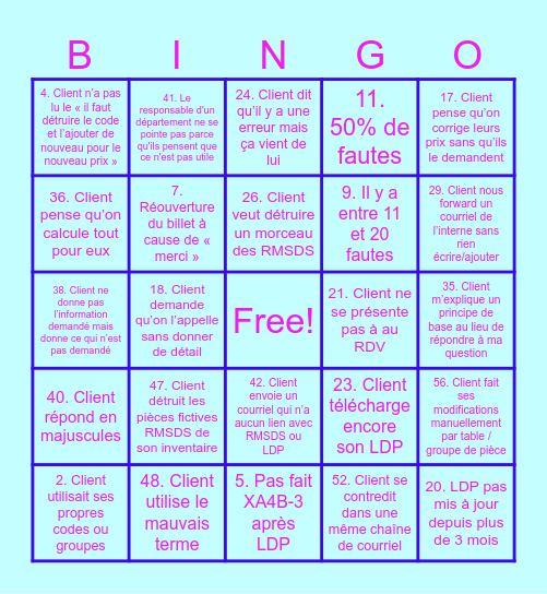 TOIDI Bingo Card