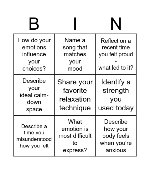 Bingo Card