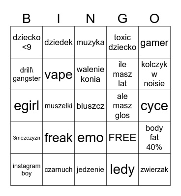 Ome bingo Card