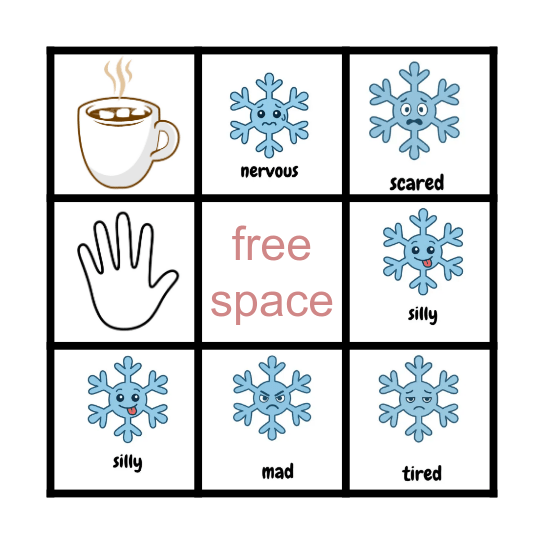Snow Many Feelings Bingo Card