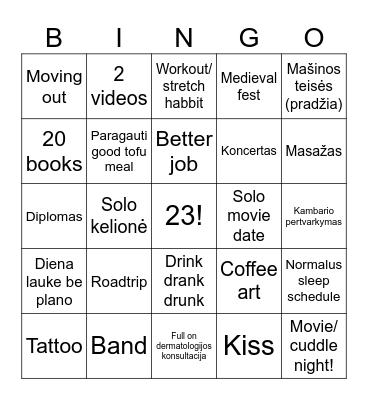2026 Bingo Card