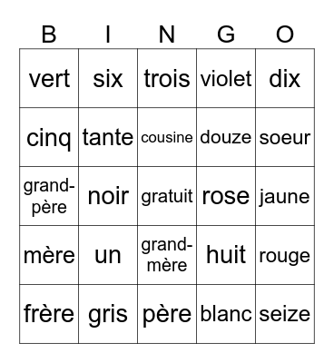 Simon Albert Bingo Card