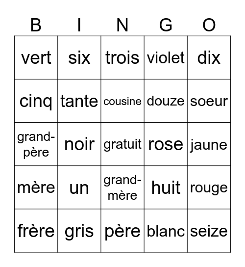 Simon Albert Bingo Card
