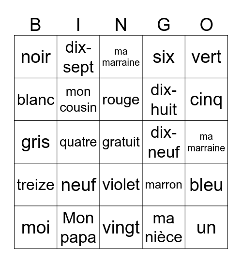 Jahleel Johnson Bingo Card