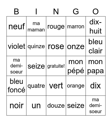 keianah bingo Card
