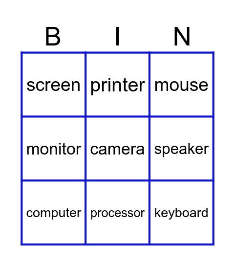 Information technology Bingo Card