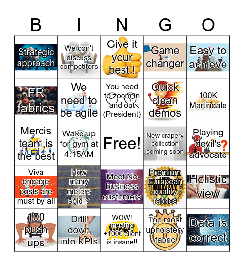 Rudal's Meeting BINGO Card