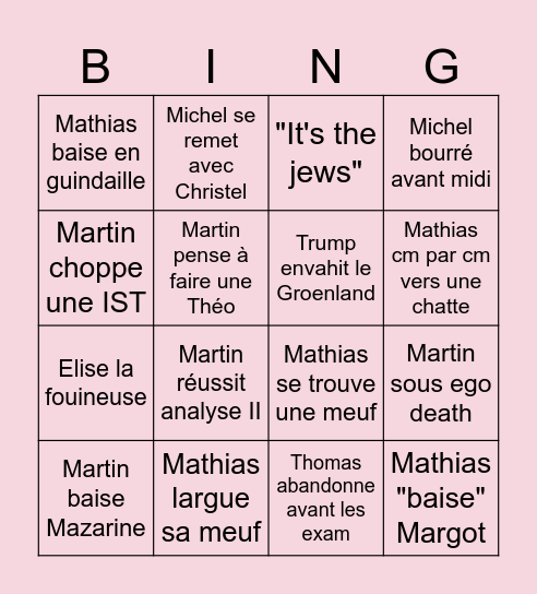 Bingo de Martin Bingo Card