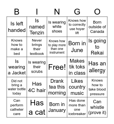 PSW BINGO Card