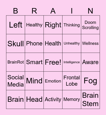BRAIN BINGO Card
