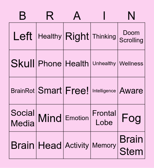 BRAIN BINGO Card