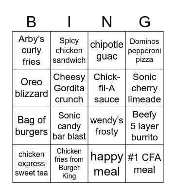 BINGO Card