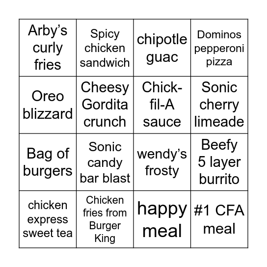 BINGO Card