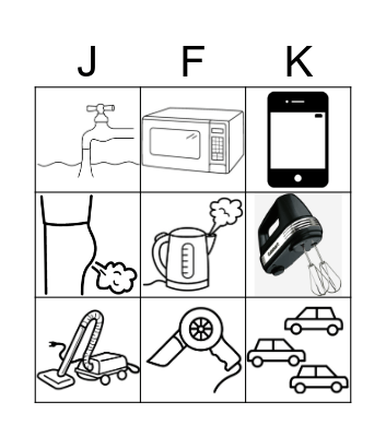 Bingo des sons Bingo Card