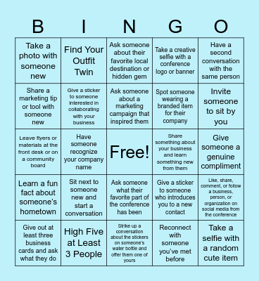 SD Tourism Conference Bingo Card 1 2026 Bingo Card