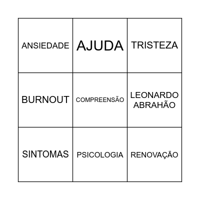 JANEIRO BRANCO Bingo Card