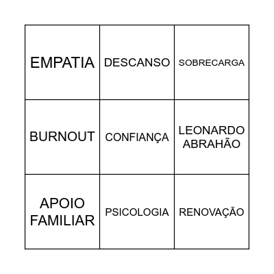 JANEIRO BRANCO Bingo Card