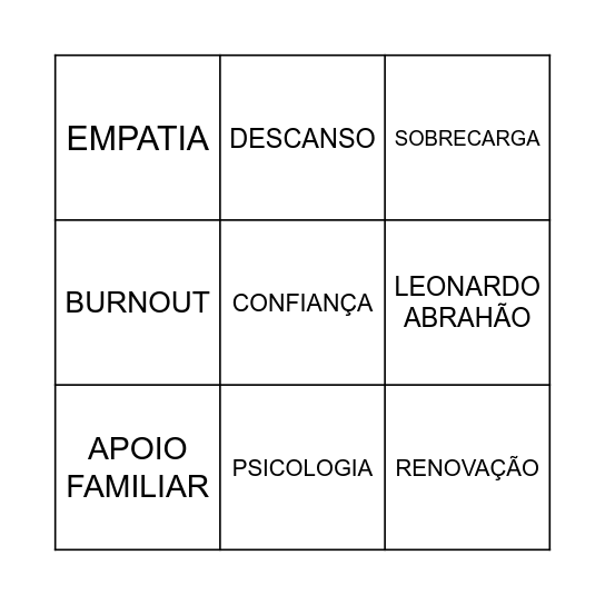 JANEIRO BRANCO Bingo Card