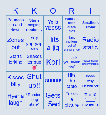 KK_loser board Bingo Card
