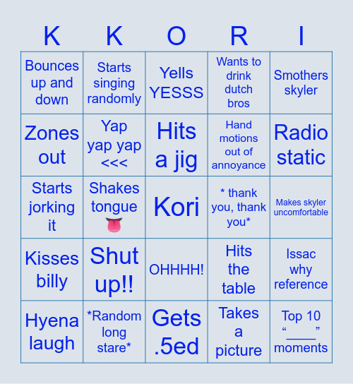 KK_loser board Bingo Card