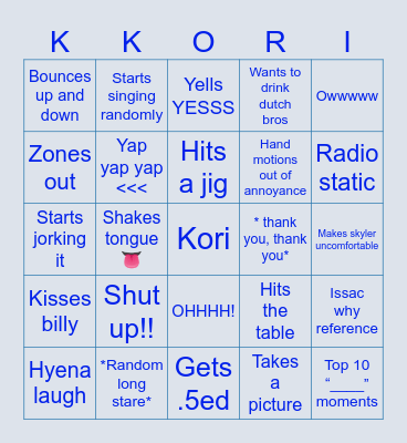 KK_loser board Bingo Card