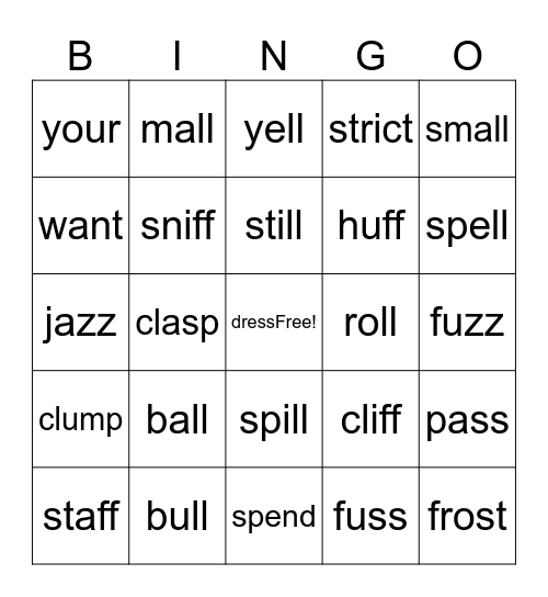 FSZL rule and LL before LL Bingo Card