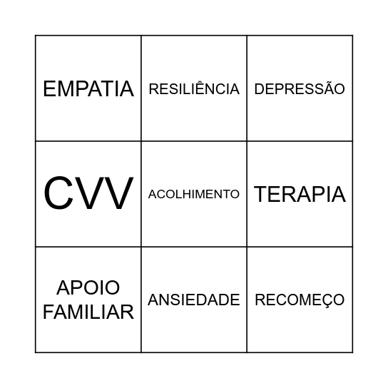 JANEIRO BRANCO Bingo Card