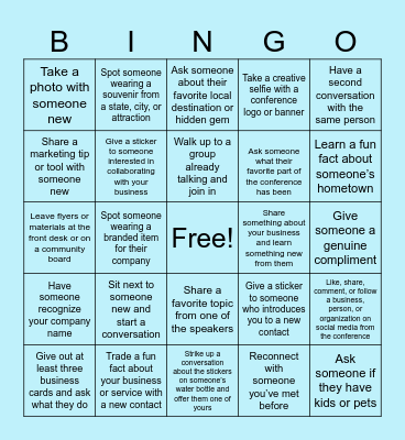 SD Tourism Conference Bingo Card 2 2026 Bingo Card